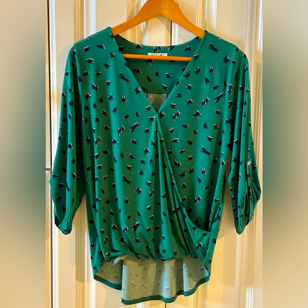Medium green high-low top